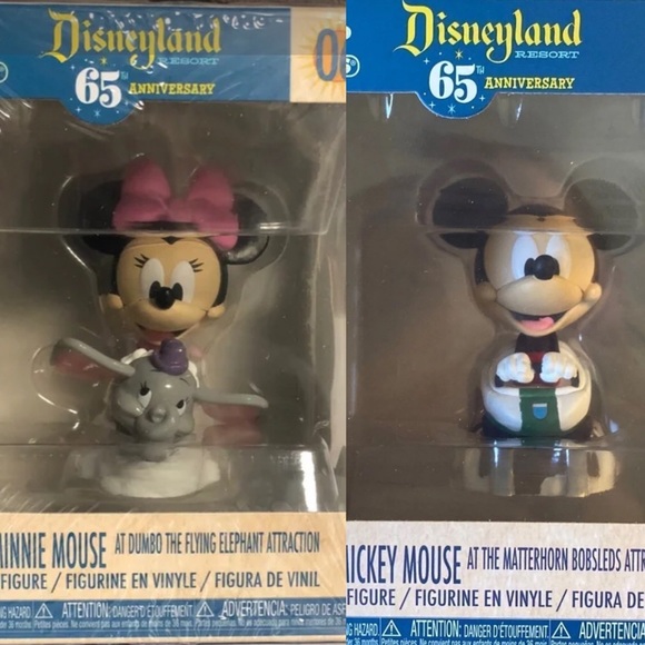 Disney Other - Disneyland Mickey Mouse & Minnie Mouse Mini Funko